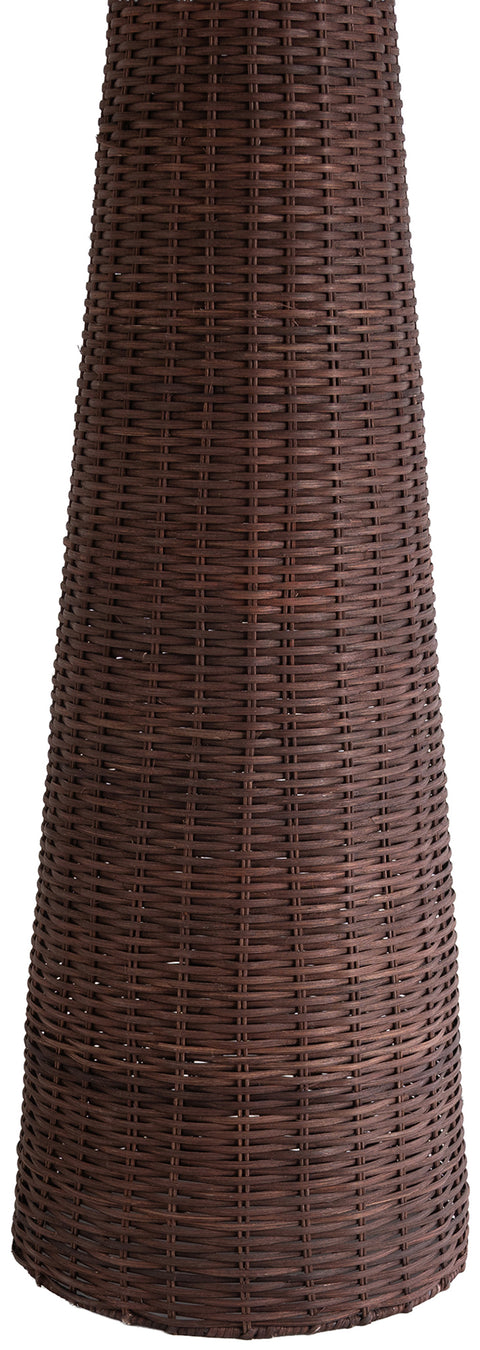 Florence Brown Rattan Floor Lamp, 1 Piece