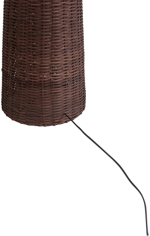 Florence Brown Rattan Floor Lamp, 1 Piece