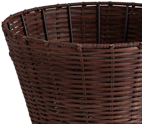 Florence Brown Rattan Floor Lamp, 1 Piece