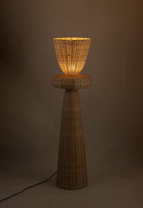 Florence Natural Rattan Floor Lamp, 1 Piece