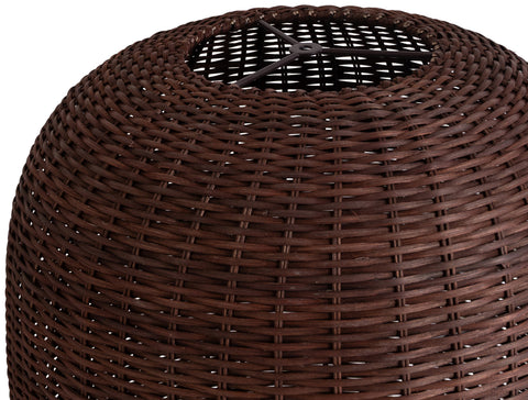 Camden Brown Rattan Floor Lamp, 1 Piece