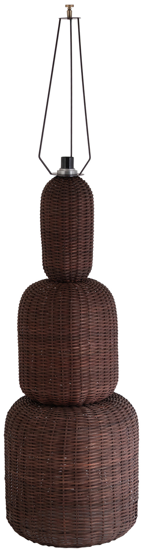 Camden Brown Rattan Floor Lamp, 1 Piece