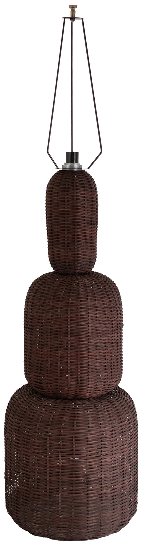 Camden Brown Rattan Floor Lamp, 1 Piece