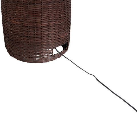 Camden Brown Rattan Floor Lamp, 1 Piece