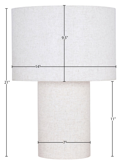 Piper Beige Linen Textured Fabric Table Lamp, 1 Piece