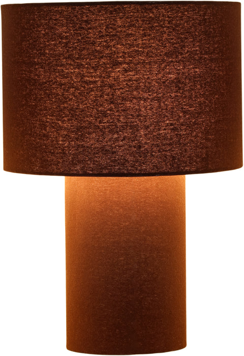 Piper Brown Linen Textured Fabric Table Lamp, 1 Piece