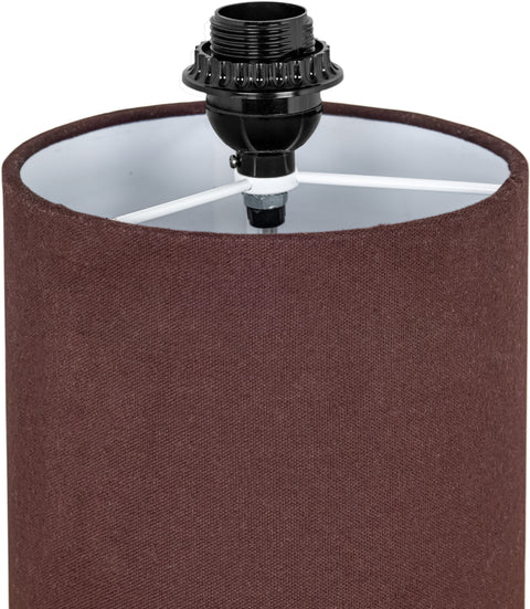 Piper Brown Linen Textured Fabric Table Lamp, 1 Piece