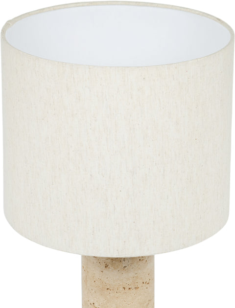 Vale Travertine Travertine And Linen Textured Fabric Table Lamp, 1 Piece