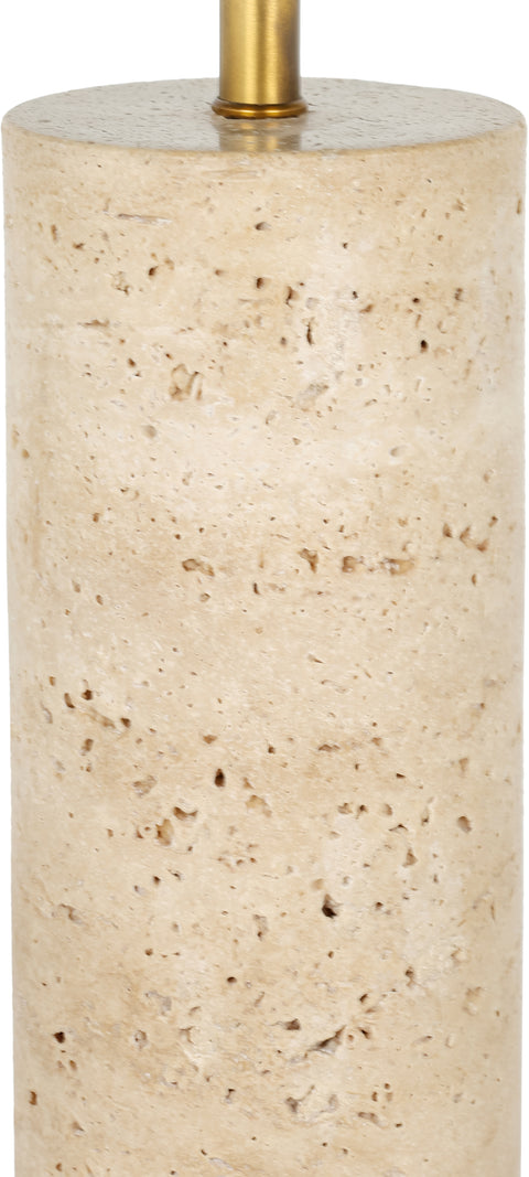 Vale Travertine Travertine And Linen Textured Fabric Table Lamp, 1 Piece