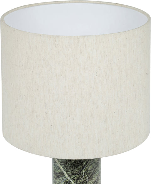 Vale Green Genuine Marble And Linen Textured Fabric Table Lamp, 1 Piece