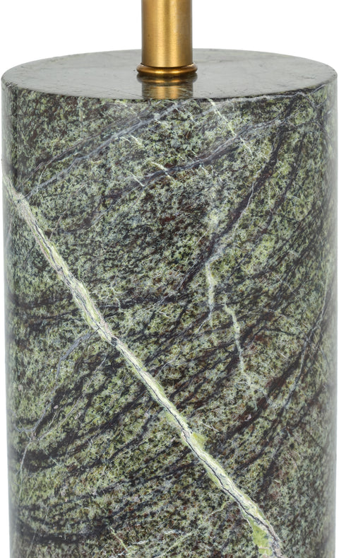 Vale Green Genuine Marble And Linen Textured Fabric Table Lamp, 1 Piece