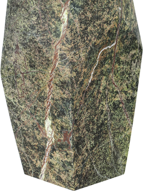 Yara Green Genuine Marble And Linen Textured Fabric Table Lamp, 1 Piece