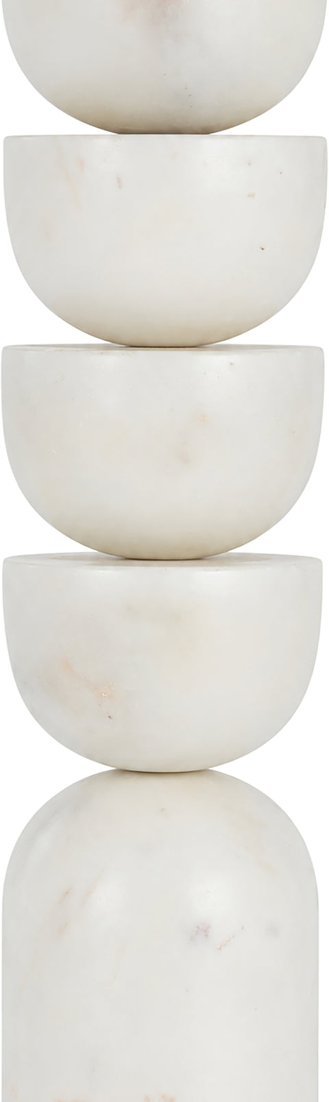 Noelle White Genuine Marble, Linen Textured Fabric And Brass Table Lamp, 1 Piece