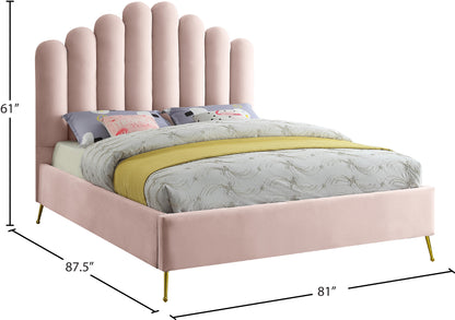 Margo Pink Velvet King Bed K