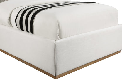 Edison Cream Linen Textured Fabric Twin Bed T