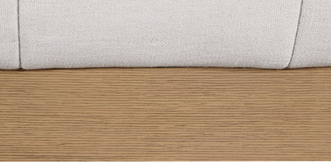 Rays Cream Linen Textured Fabric King Bed K