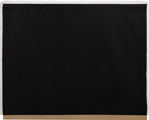Rays Cream Linen Textured Fabric Queen Bed Q