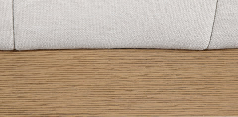 Rays Cream Linen Textured Fabric Queen Bed Q