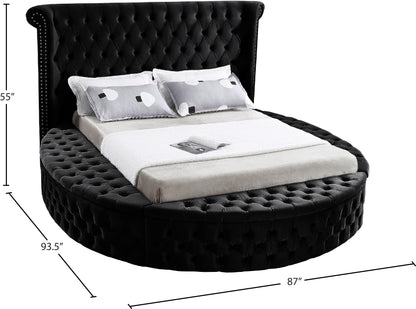 Indulge Black Velvet Full Bed (3 Boxes) F