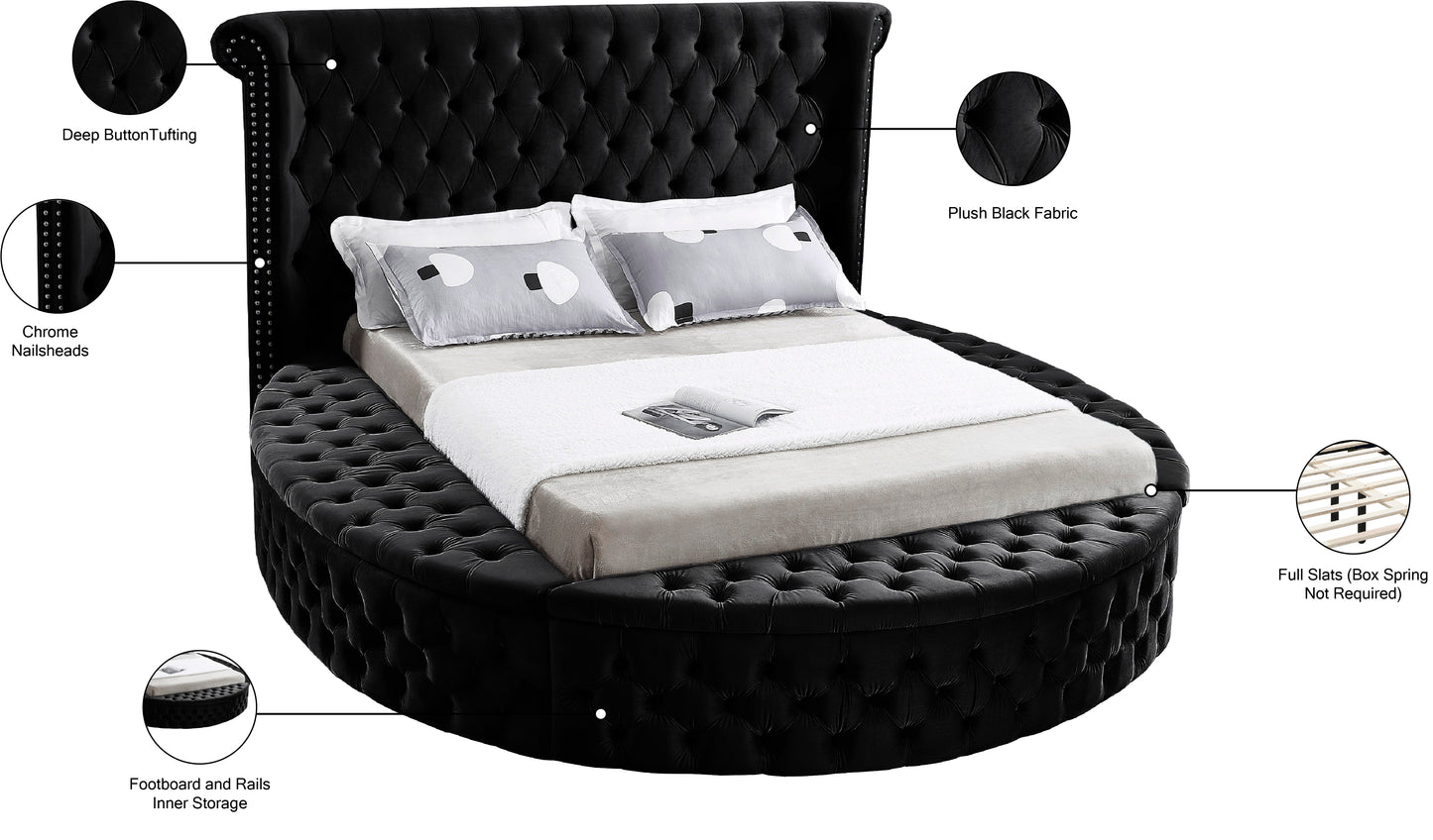 indulge black velvet full bed (3 boxes) f