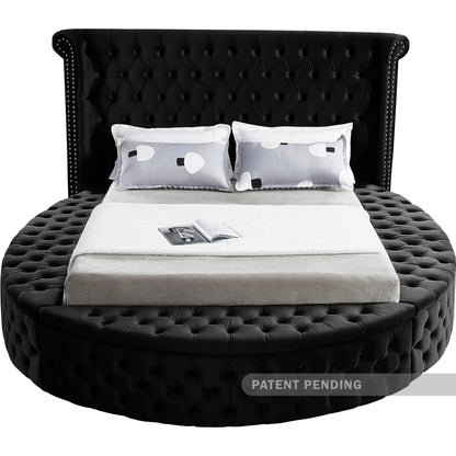 Indulge Black Velvet Full Bed (3 Boxes) F