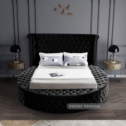 Indulge Black Velvet Full Bed (3 Boxes) F