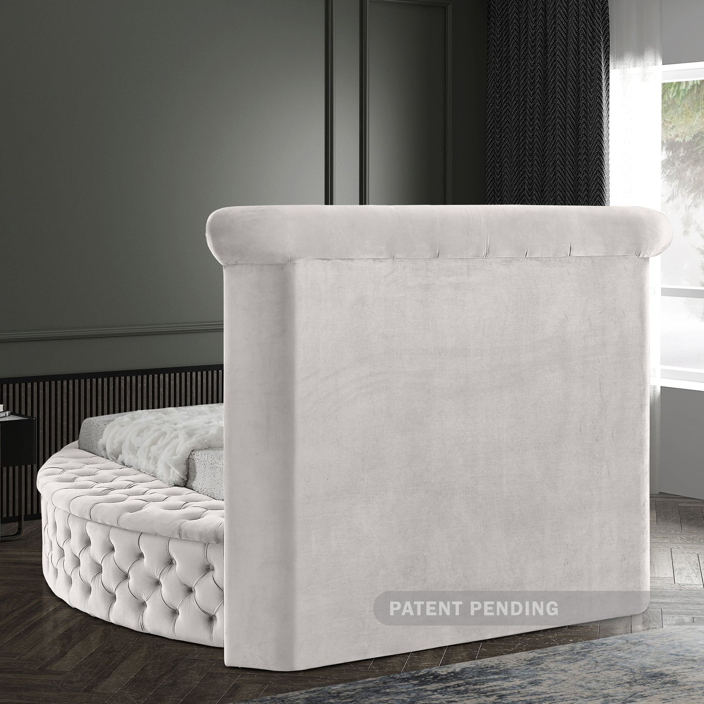 indulge cream velvet twin bed (3 boxes) t