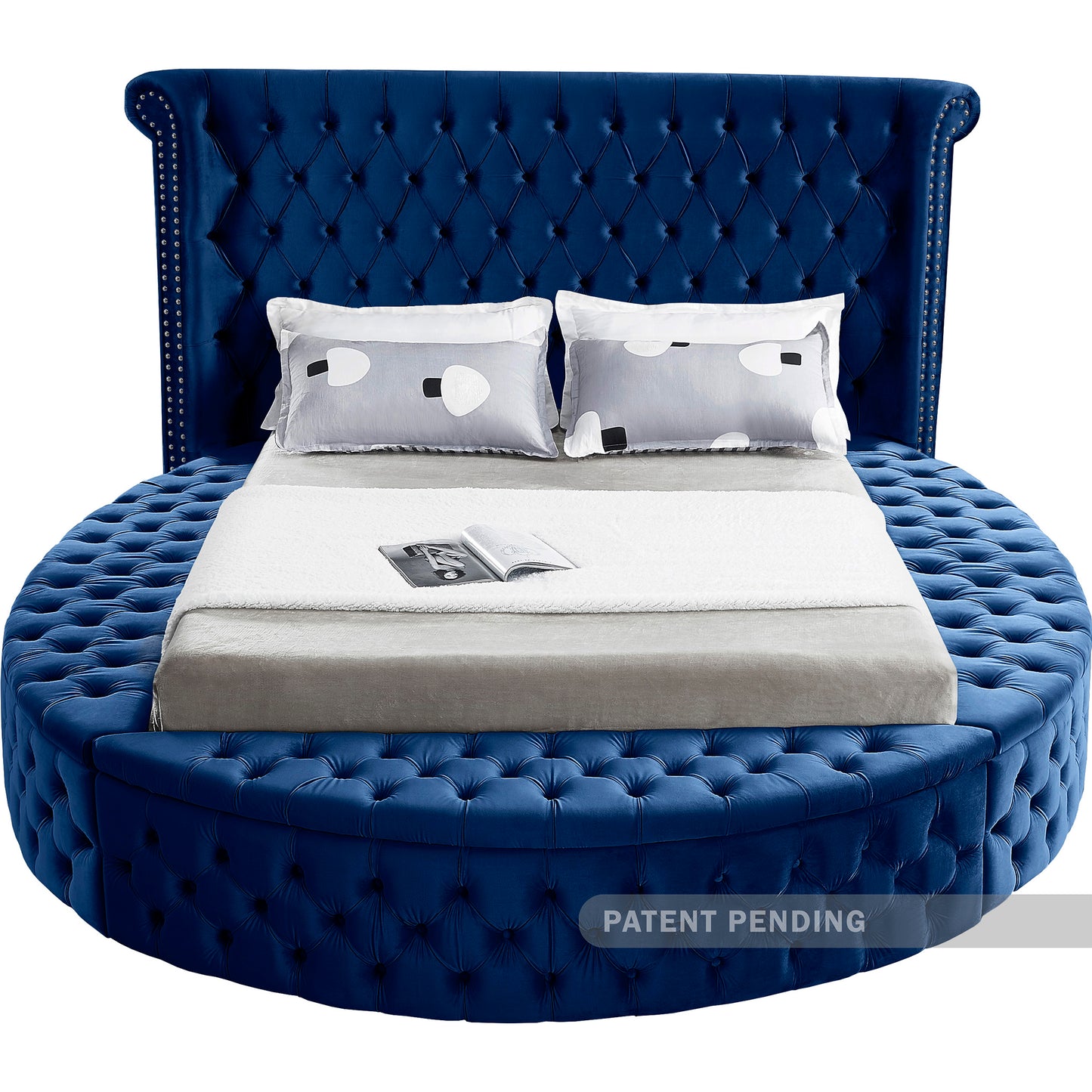 indulge navy velvet full bed (3 boxes) f