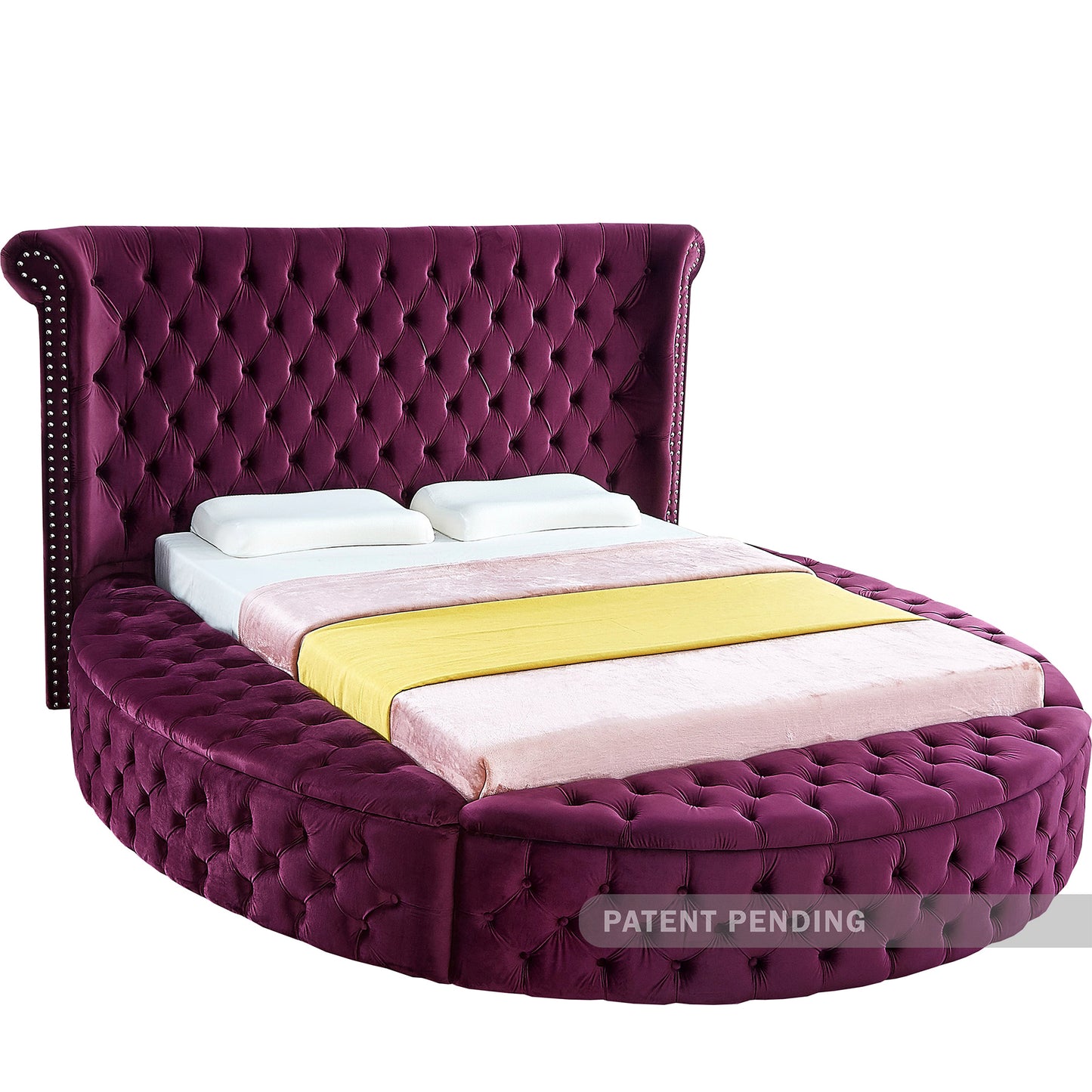 indulge purple velvet full bed f