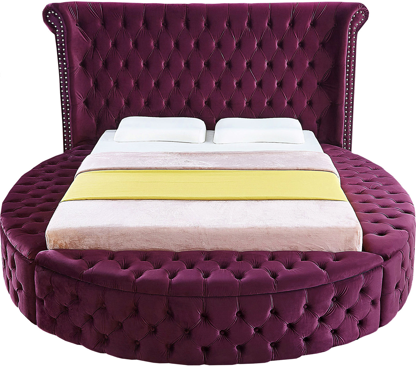 indulge purple velvet full bed f