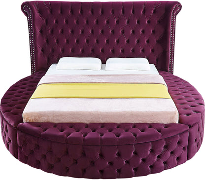 Indulge Purple Velvet Full Bed F