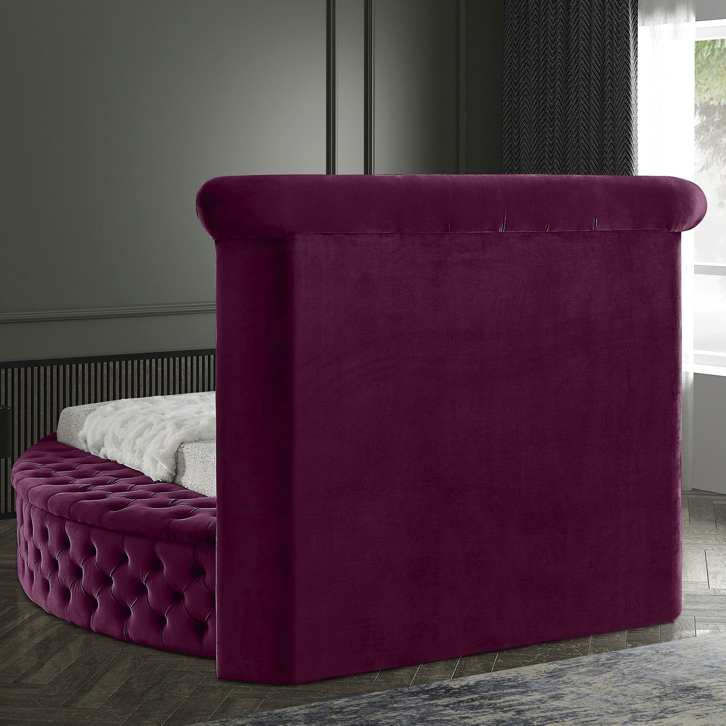 indulge purple velvet twin bed t