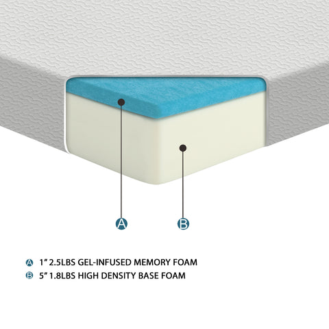 Orson 6" Full Gel-Infused Memory Foam Mattress