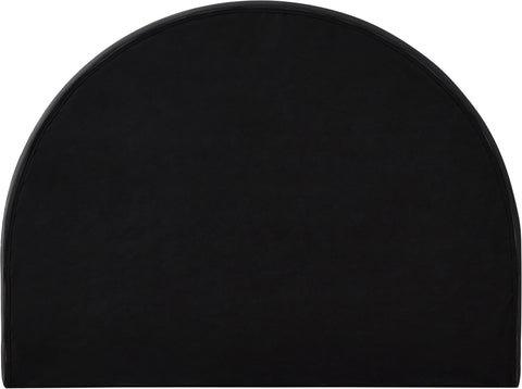 Iris Black Velvet Upholstered King Bed, 1 Piece (Style 2)