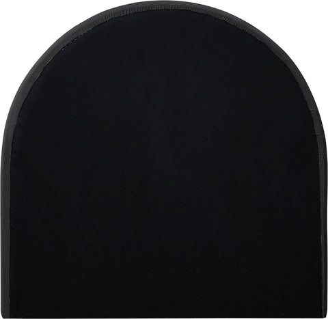 Iris Black Velvet Upholstered Twin Bed, 1 Piece