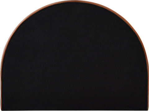 Iris Cognac Velvet Upholstered Full Bed, 1 Piece