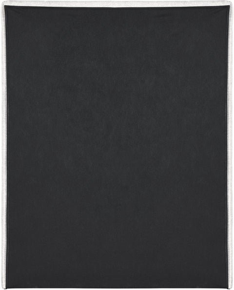 Aimee Cream Linen Textured Fabric Twin Bed (3 Boxes)