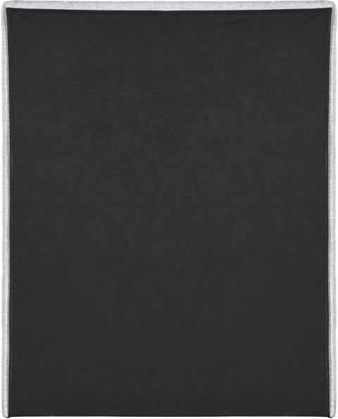 Aimee Grey Linen Textured Fabric Twin Bed (3 Boxes)