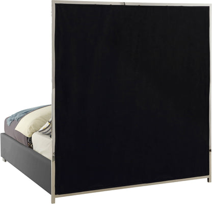 Venti Grey Faux Leather King Bed K