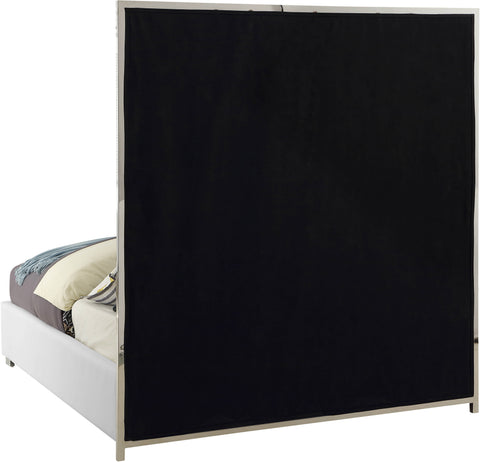 Venti White Faux Leather King Bed K