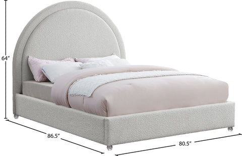 Emory Cream Fabric King Bed K