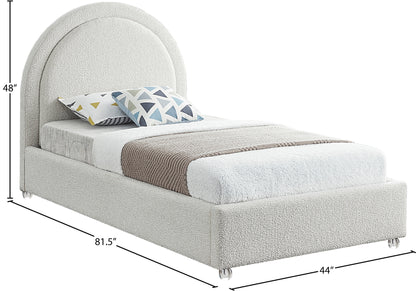 Emory Cream Fabric Twin Bed T