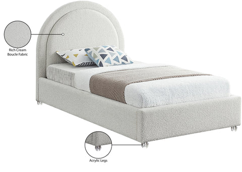 Emory Cream Fabric Twin Bed T