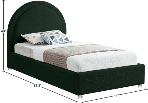 Emory Green Fabric Twin Bed T