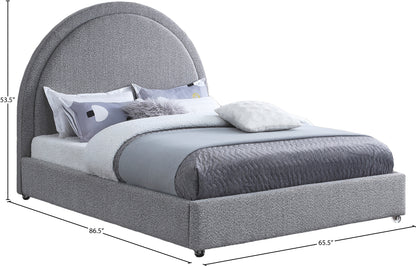 Emory Grey Fabric Queen Bed Q