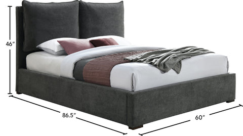 Monroe Black Fabric Upholstered Full Bed, 1 Piece