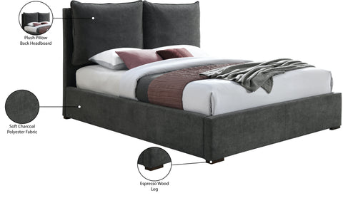 Monroe Black Fabric Upholstered Full Bed, 1 Piece