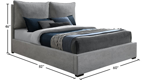 Monroe Grey Fabric Upholstered Full Bed, 1 Piece