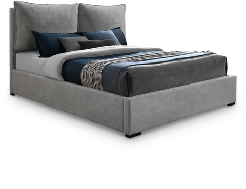 Monroe Grey Fabric Upholstered Full Bed, 1 Piece