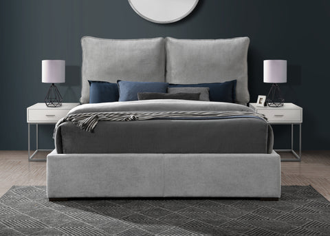 Monroe Grey Fabric Upholstered Full Bed, 1 Piece